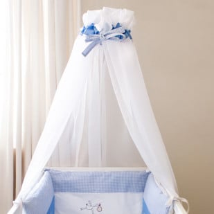 Ciel de lit bébé bleu Cigogne