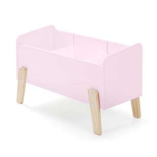Coffre à jouets fille couleur rose Kimy
