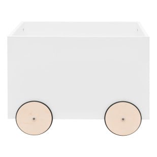 Coffre à jouets sur roulettes Ström blanc