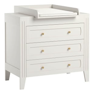 Commode avec plan à langer Milenne Vox blanc