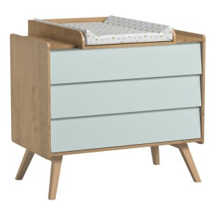 Commode à langer Vox Vintage bois et vert 