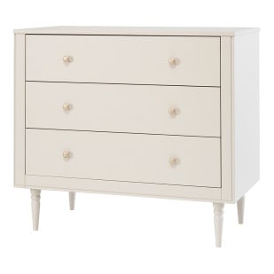 Commode Pinio Petite Lune enfant, 3 tiroirs coloris champagne, bois massif et MDF, look épuré et scandinave