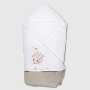 Nid d'ange Birds avec motif nichoir et oiseau, idéal pour un sommeil paisible et apaisant - Pony design.