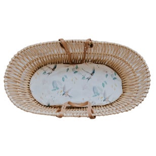 Drap-housse pour couffin osier ou panier Moïse Fly