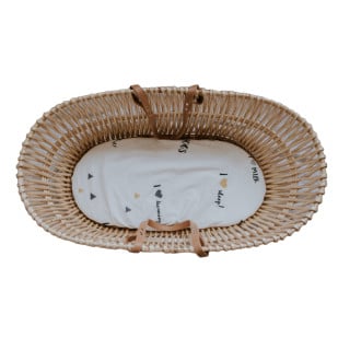 Drap housse pour couffin en osier et panier Moïse Love