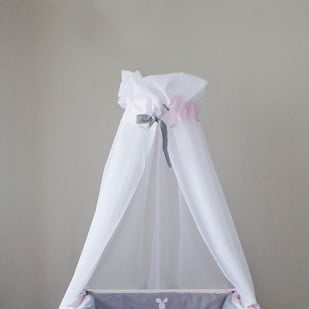 Ciel de lit fille Lapinou rose
