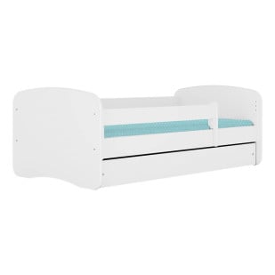 Lit pour matelas 80x160 Babydreams blanc avec barrières et tiroir à personnaliser