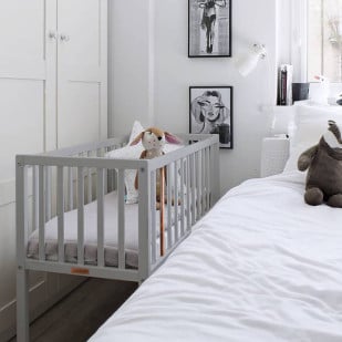 Lit Bébé Berceau Gris 90x40 Stardust - Mobilier bébé Woodies