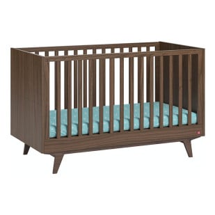 Lit bébé évolutif 0-6 ans 70x140 bois foncé noyer | Mid Vox |4021944