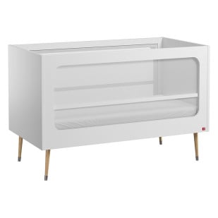 Lit bébé évolutif sans barreau Bosque Vox 70x140 blanc
