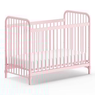 Lit bébé Bronxx en métal vintage rose Misty Pink, taille 60x120 | Vipack | BRBB6013