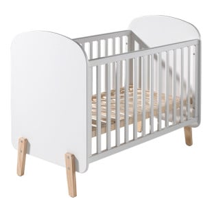 Lit bébé scandinave blanc Kimy