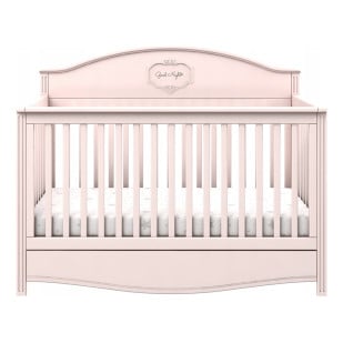 Lit bébé style anglais / américain évolutif rose