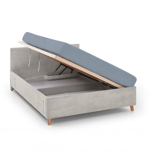 Grand lit double design avec sommier relevable – Collection Cool Meise Möbel