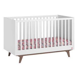 Lit de bébé évolutif blanc avec taille de couchage 70x140 | Mid Vox | 4021946