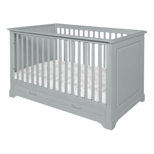 Lit bébé gris évolutif 70x140 Melo à Petit Prix