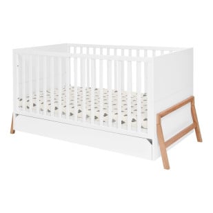 Lit évolutif bébé avec tiroir Ström 70x140 blanc | Lotta  Bellamy | LOBILO70