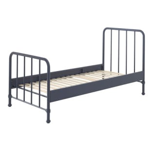 Lit en fer enfant 90x200 bleu Hug