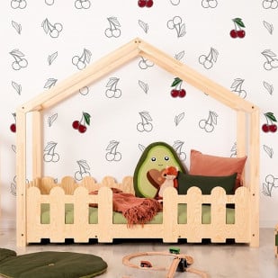 Lit maison avec barrière pour enfant Lizi kid