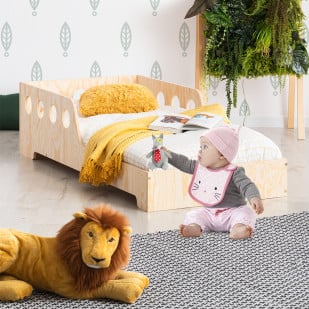 Petit lit au sol avec barrière Kong pour bébé à partir de 2 ans