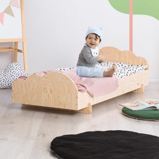 Lit nuage montessori bébé en bois pour bébé à partir de 2 ans