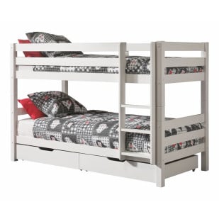 Lit superposé basse hauteur H140CM blanc Milo
