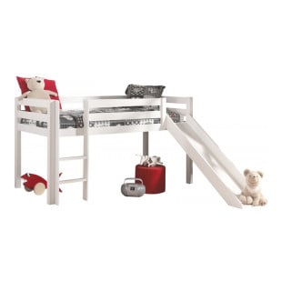 Lit surélevé avec toboggan blanc Milo PIHSGB14 PINO vipack