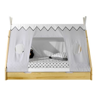 Lit Tipi Avec Toile & Tiroir Naturel - TICO200203 - Vipack
