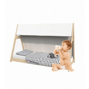 Lit Tipi Montessori 70x140 naturel (Lit cabane)