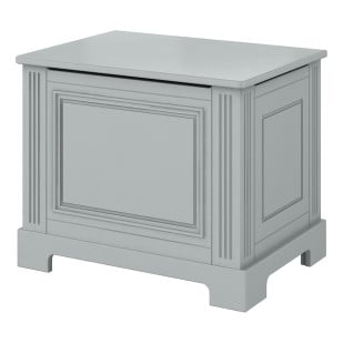 Malle à jouets avec couvercle Lys gris