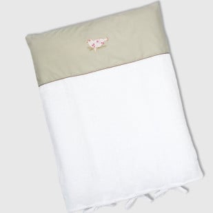 Matelas à langer Birds doux avec tissu éponge et motif d'oiseau brodé, pratique et confortable pour bébé - Pony Design