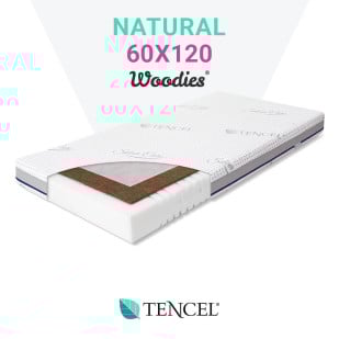 Matelas en mousse et fibre de coco respectueux de l'environnement Natural 60x120