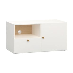 Meuble TV étroit Reli avec porte pleine