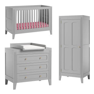Chambre bébé complète Vox gamme Milenne gris