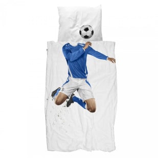 Parure de lit enfant Soccer Champ Blue - Housse de couette by Snurk