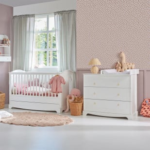 Petite Chambre Bébé Blanche Royal Pour Fille - Bellamy