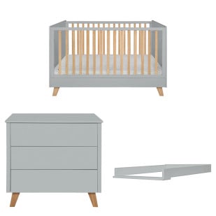 Petite chambre pour bébé grise Zaza pas chère
