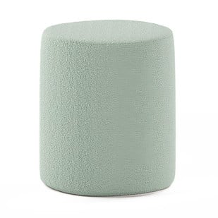 Pouf rond enfant en tissu bouclé vert - Collection Moon par Vipack