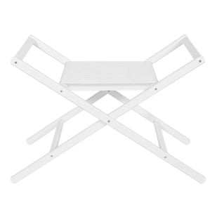 Support couffin bébé ou panier Moïse en bois laqué blanc - Bellamy
