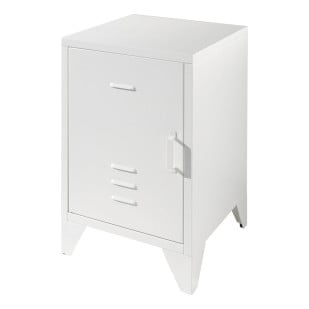 Table de chevet metal blanc Hug