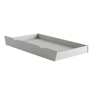 Tiroir de lit enfant sur roulettes gris taupe collection Swing de Pinio compatible couchage 90x200 ou 120x200