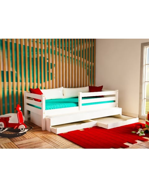 Banquette lit gigogne pour enfant Terra blanc · Kidsgreen