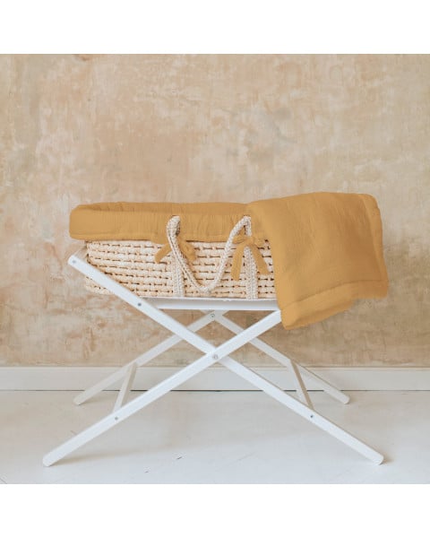 Set panier de Moïse sur pied avec habillage orange