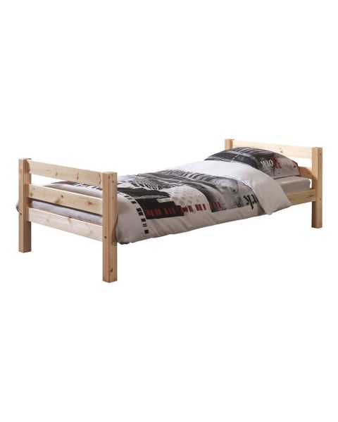 Lit 90x200 nature en bois massif pour enfant Milo
