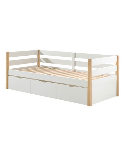 Lit Banquette Magrite Avec Tiroir Blanc - MGCO90RB24 - Vipack