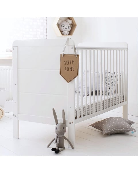 Lit Bébé 60x120 Blanc Modern - Chambre bébé - Woodies