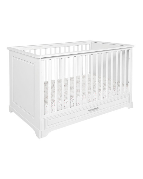 Lit bébé blanc évolutif 70x140 cm Melo pas cher