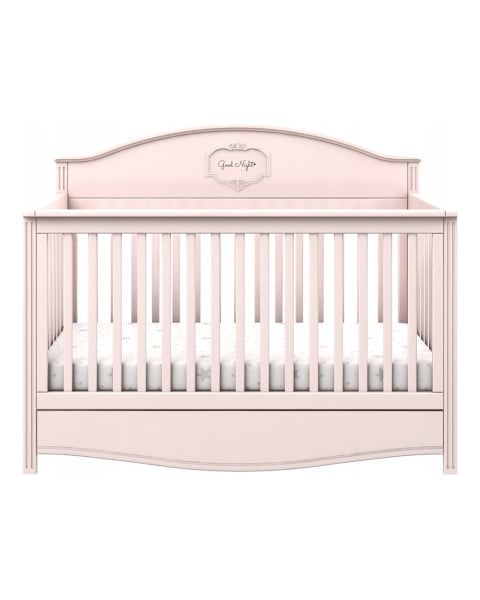 Lit bébé style anglais / américain évolutif rose