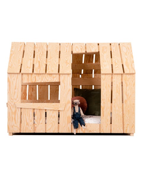 Lit Cabane Enfant Montessori en Bois Naturel – Adeko
