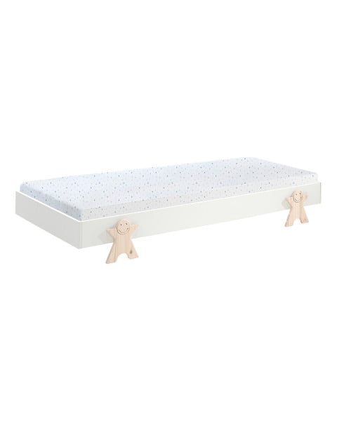 Lit enfant empilable Smiley blanc